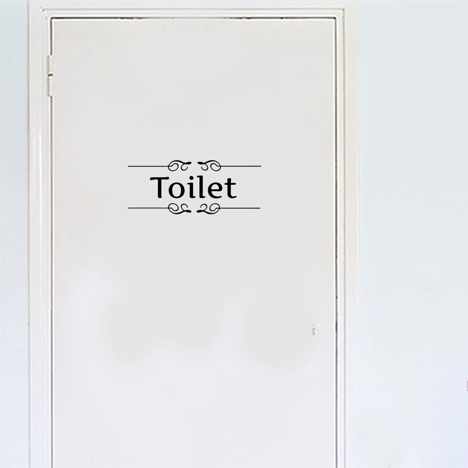Toilet Bathroom厕所浴室洗衣房家庭英文标识跨境可移除贴纸A7263