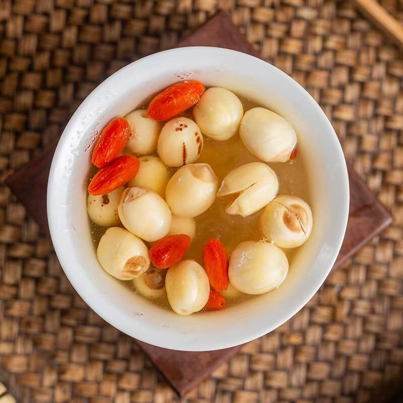 Fujian Lotus Seeds 500g Premium Jianning White Lotus Seeds Hand Peeled Core Removed Dried for Tea and Soup in use