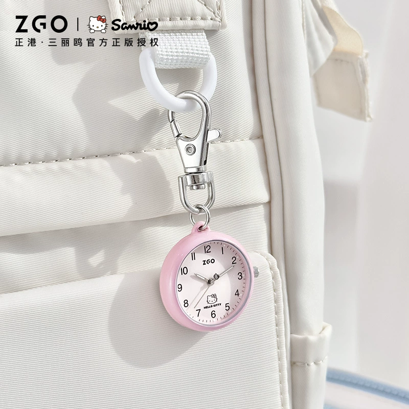 Часы совместного осмотра Sanrio, бесшумные часы медсестры, специальные карманы маленькие часы для вступительных экзаменов в среднюю школу, наручной карманный кварцевый часы