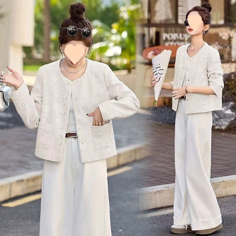 新中式国风短款外套女2025春季新款高级感小香风唐装重工刺绣上衣|undefined