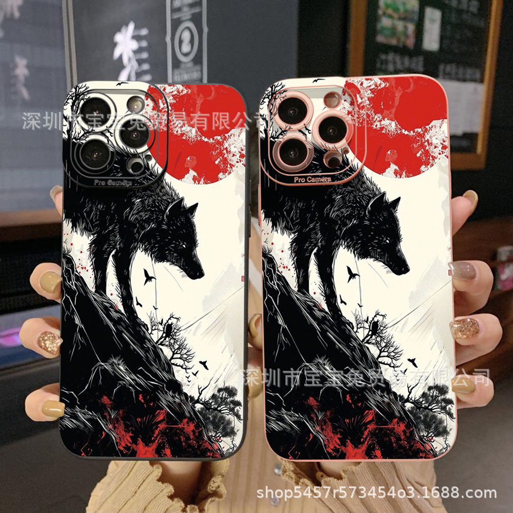 适用于苹果iPhone XS Max保护套血月黑狼瞳眼手机保护壳