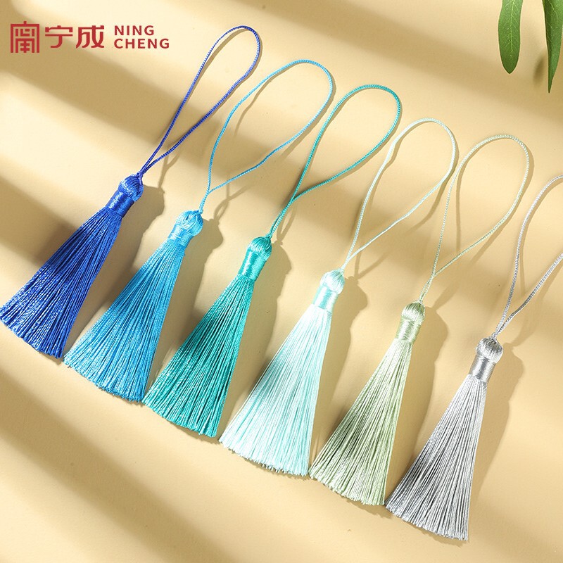8cm Polyester Tassel Tassel Chinese Style Bookmark Clothing Tassel Accessories Decorative Pendant Accessories Large Volume Wholesale
