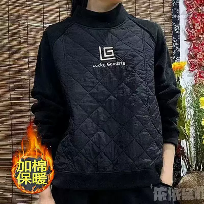 Осенний и зимний новый толстый полувысокий свитер теплый корейская версия тонкая и универсальный ватный пуловер