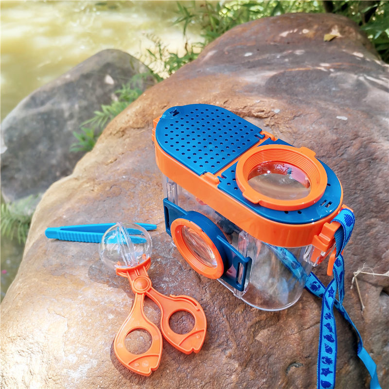 Caja de observación insectos niños niño brújula periscopio telescopio chica juguete al aire libre exploración catch Net tanque