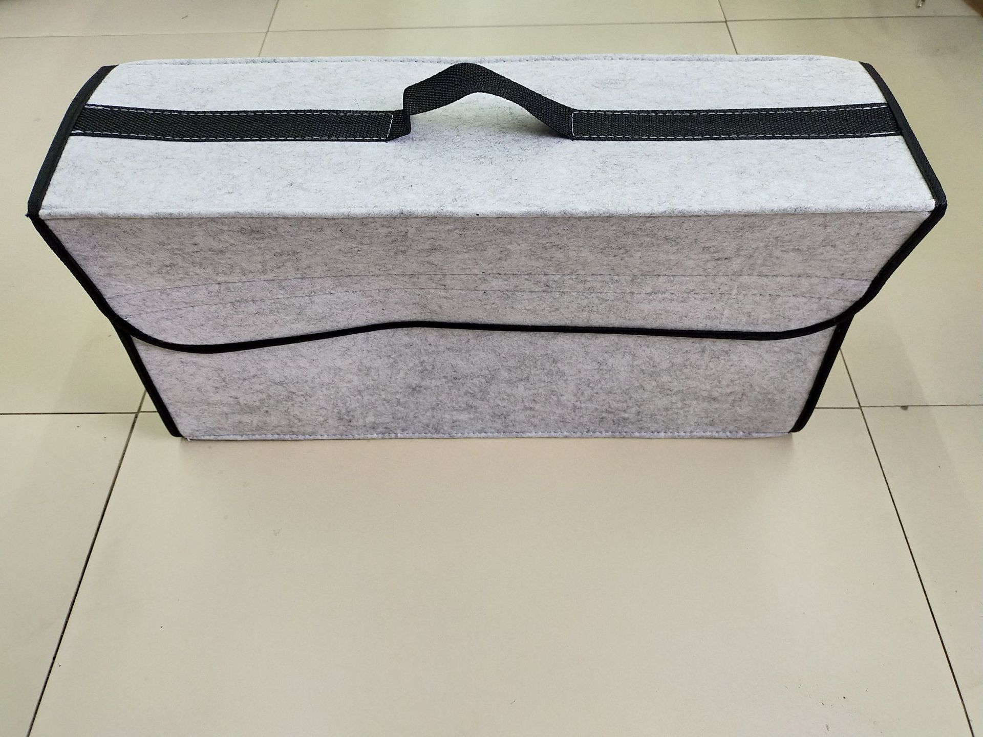 Caja de almacenamiento de coche bolsa de almacenamiento maletero caja de almacenamiento de coche fieltro bolsa de almacenamiento de coche plegable