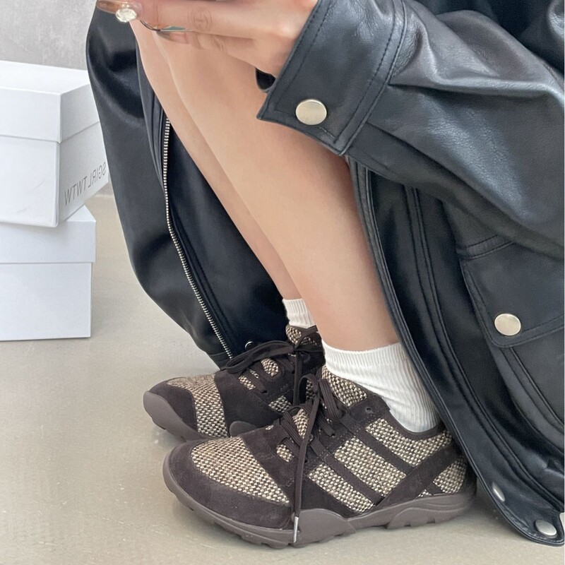 SGIRL TWTW复古平底德训鞋女2025新款百搭轻便户外休闲运动赤足鞋|undefined