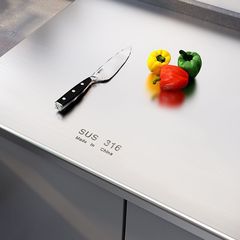 食用キッチンローリングパネル混練パネルフルーツカッティングボード厚みのあるステンレス鋼カッティングボードスチールカッティングボード
