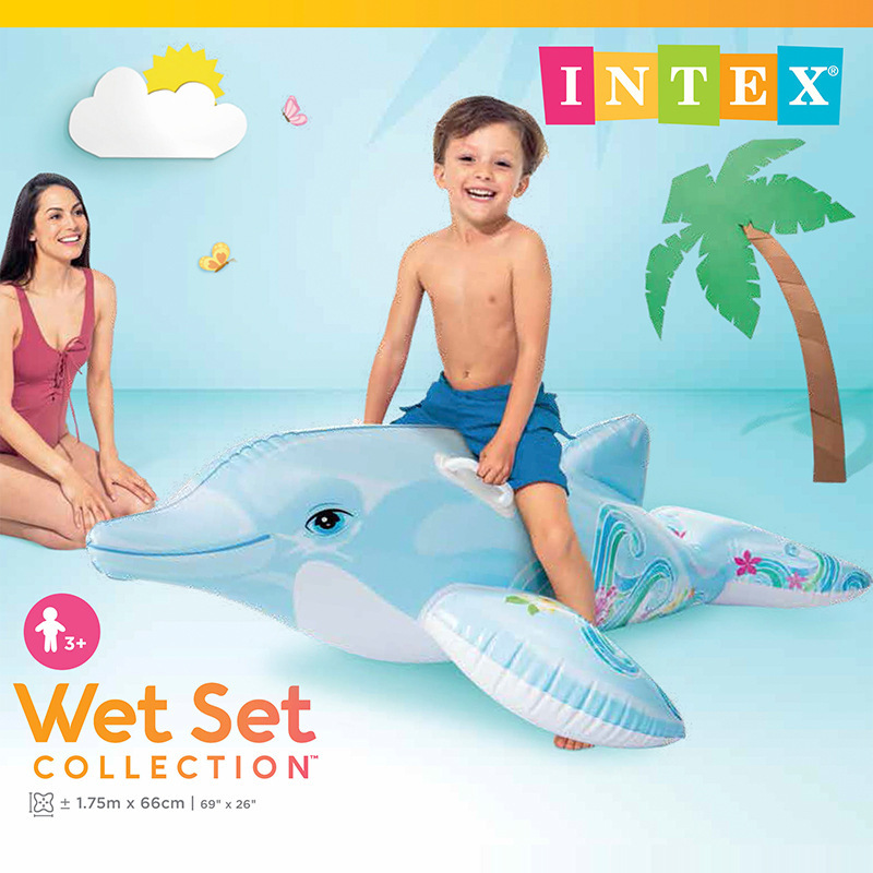 Игрушка INTEX, надувной плавательный бассейн, дельфин
