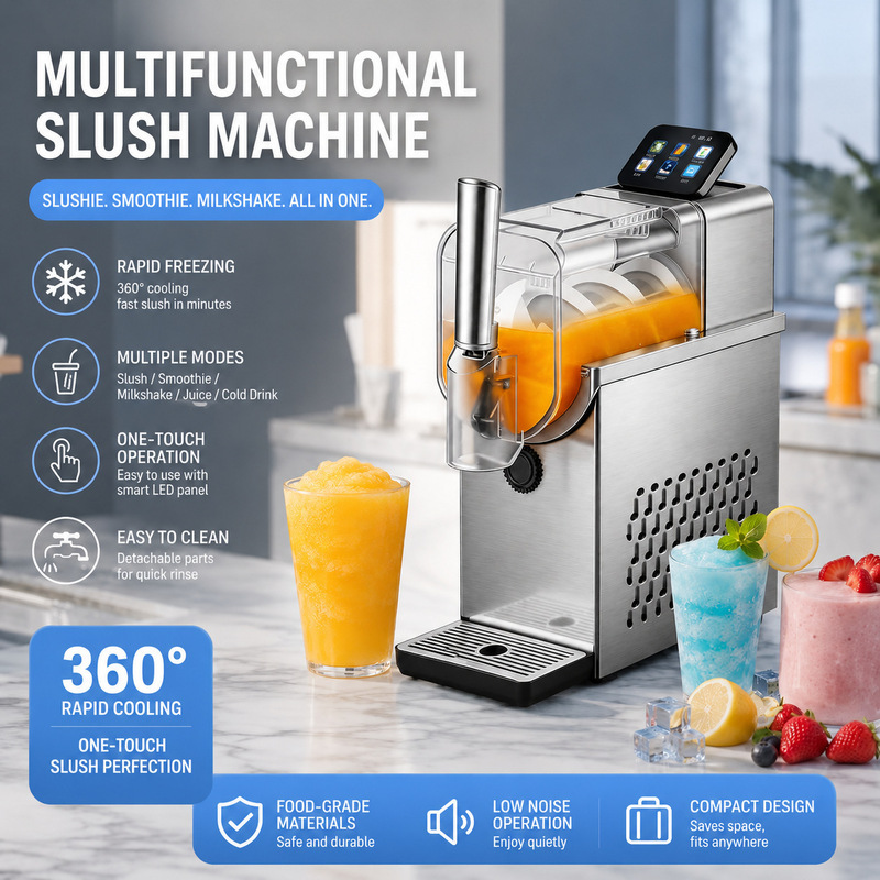 Exported to Foreign Countries, Small Household Ice Cream Machines, Fully Automatic Milkshake Ice Making Machines, Multi-Functional Beverage Snow Melting Machines, Slush Machines