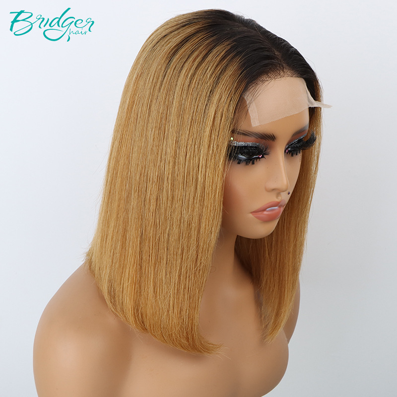 4*4 double draw BOB headgear T1B/30 human hair wigs_voghion.com