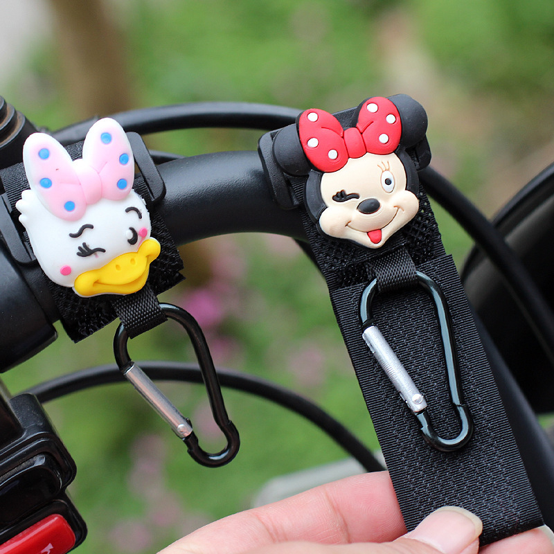 Cerradura de gancho de coche eléctrico frontal universal sin perforación lindo de dibujos animados multifunción bicicleta bolsa colgante de objeto pesado