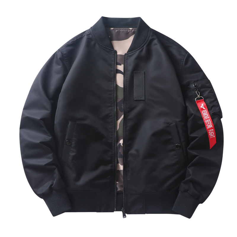 Men's clothing men's jackets spring and autumn new pilot loose casual trend business double sided jacket men_voghion.com