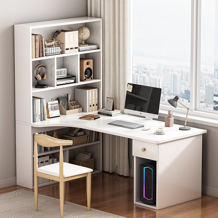 Corner Desk Bookshelf Integrated Desk Desktop Computer Desk Simple Home Bedroom Junior High School Studying Desk Writing Desk