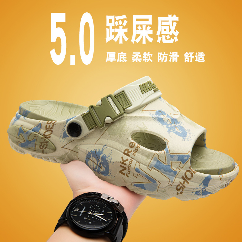 Sandalias ropa de verano para hombres, zapatillas deportivas y de ocio, sandalias de playa de doble uso para conducción al aire libre para hombres