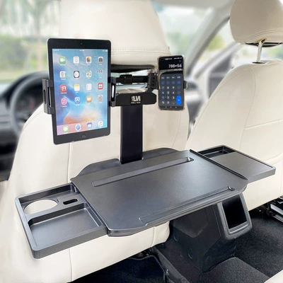 Back Seat of the Car, Foldable Car | Car table board - childrens-model-matte-black-mobile-phone-holder-tablet-holder