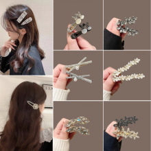 发夹高级感精致鸭嘴夹女刘海侧边夹发饰2025新款夹子琉璃花朵边夹