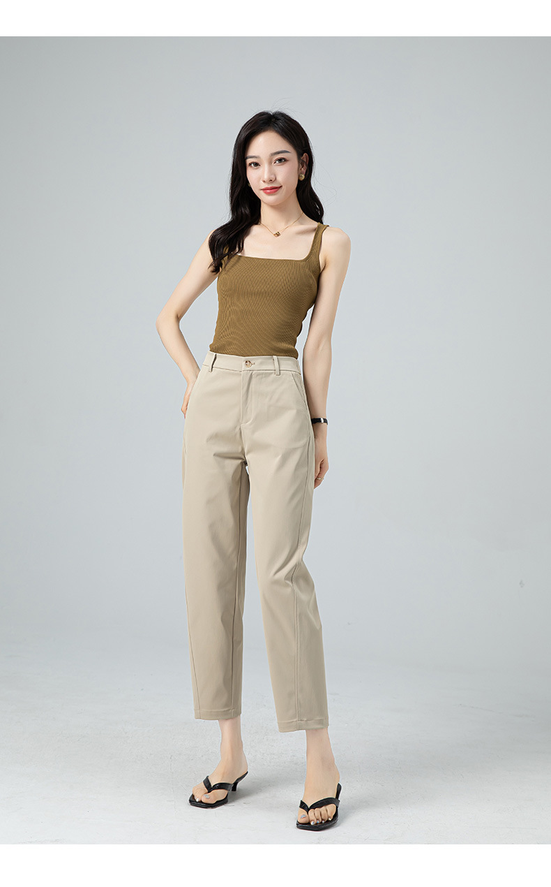 Quần culottes nữ ống rộng dáng suông, vải mỏng nhẹ chống nhăn, ủi tay thoải mái — Phấn hoa anh đào (phù hợp với thân hình quả táo) chi tiết 24