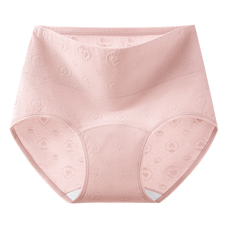 Algodón puro mujer cintura alta gran tamaño algodón puro entrepierna larga algodón puro entrepierna antibacteriano grasa MM madre ropa interior de talla grande refrescante