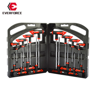 16-Piece Set of T-Shaped Hexagonal Wrench Tool Set Everforce Wrench Manual Home Auto Repair Hardware Tools