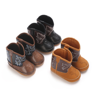 Baby small boots cute high quality soft PU non-slip soles spring and autumn fashion 0-1 year old newborn walking