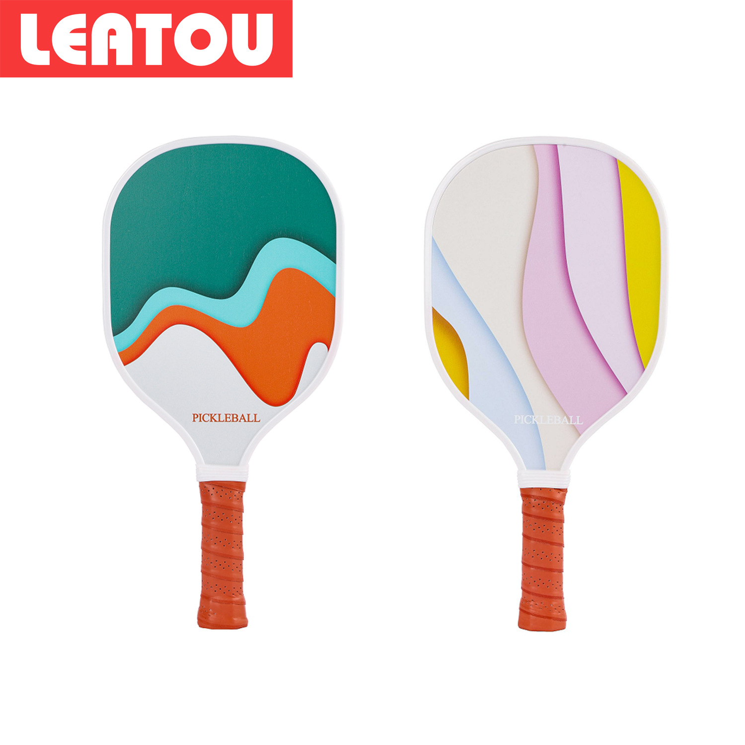 9-Layer White Poplar Pickleball Racket Set Uv Printing Customized Digital Printing Basswood Beach Racket New Style