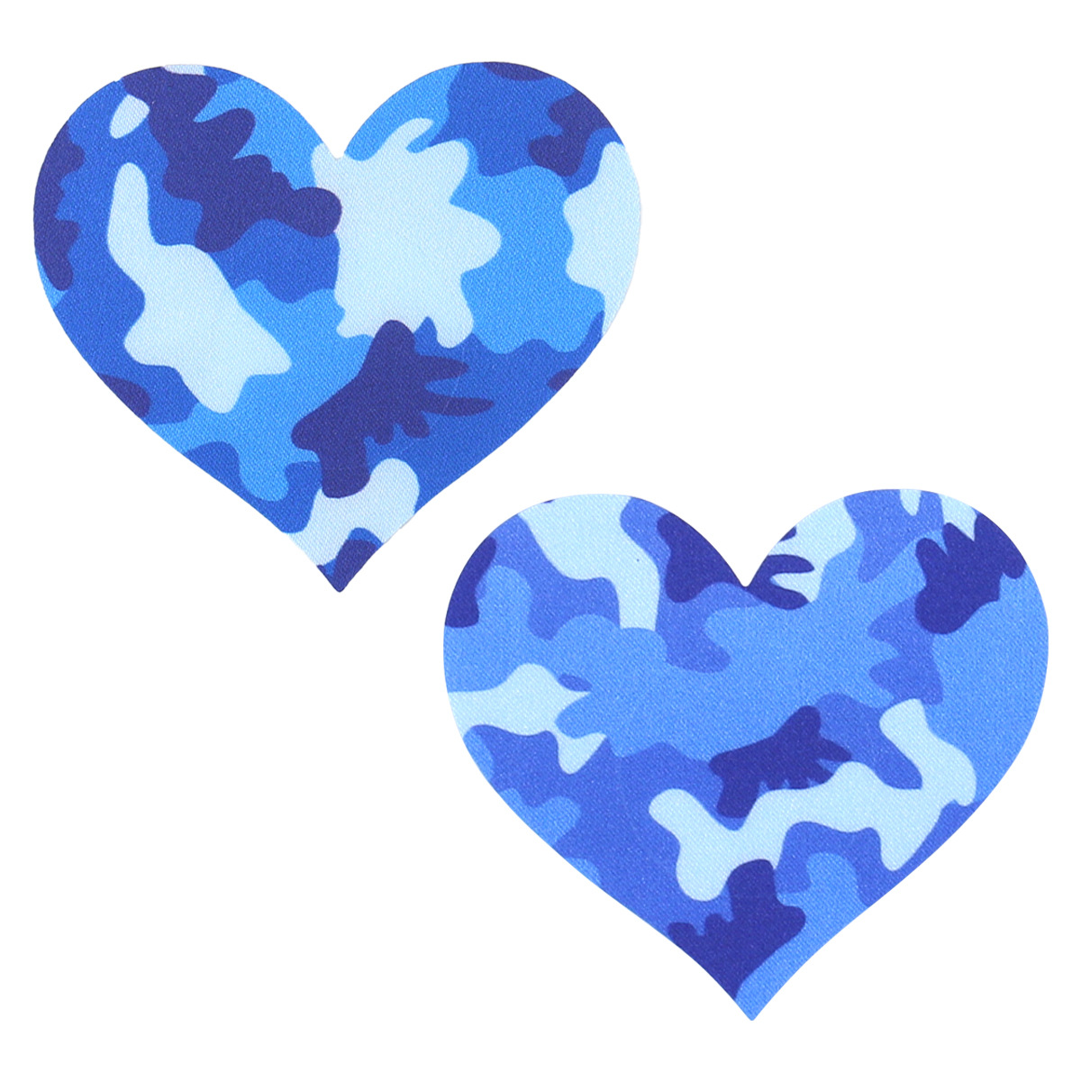 새틴 하트 네이비 블루 위장