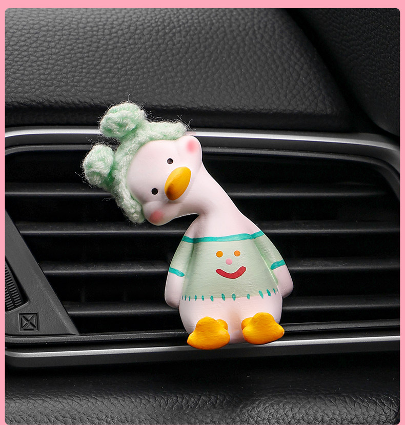 Red Rabbit Duck Car Perfume Aromatherapy Car Air Conditioner Vent Decoration Diffuser Stone Car Goddess Fragrance