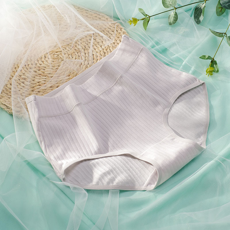 Ropa interior de mujer al por mayor 40 ropa interior de mujer de algodón peinado color sólido alto punto de algodón elástico de cintura alta más ropa interior de mujer de algodón de tamaño