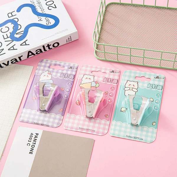 Macaron Color Full Nail Puller, Easy, Portable and Labor-Saving Small Nail Puller, Student Stationery and Office Nail Puller