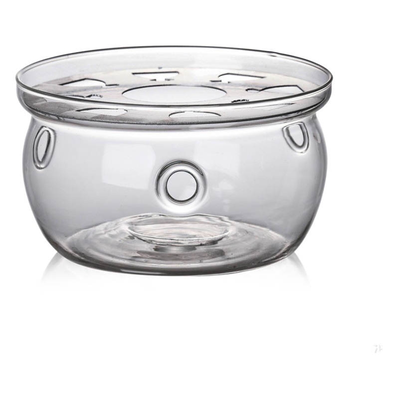 Juego de té de vidrio resistente al calor BASE DE CALENTAMIENTO redonda calentador de té base de aislamiento de vidrio vela al por mayor