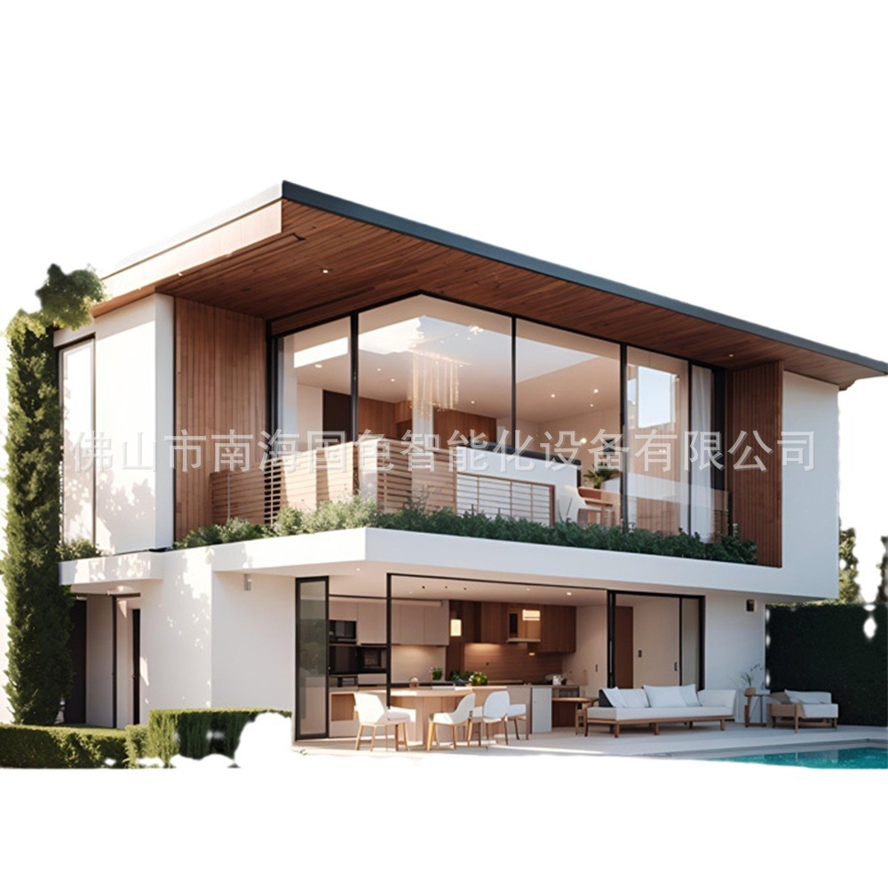 Export Scenic Resort Casa de vacaciones Casa de acero ligero Villa Casa de construcción propia Estructura de acero Casa de tablero de contenedores móvil con casa decorada