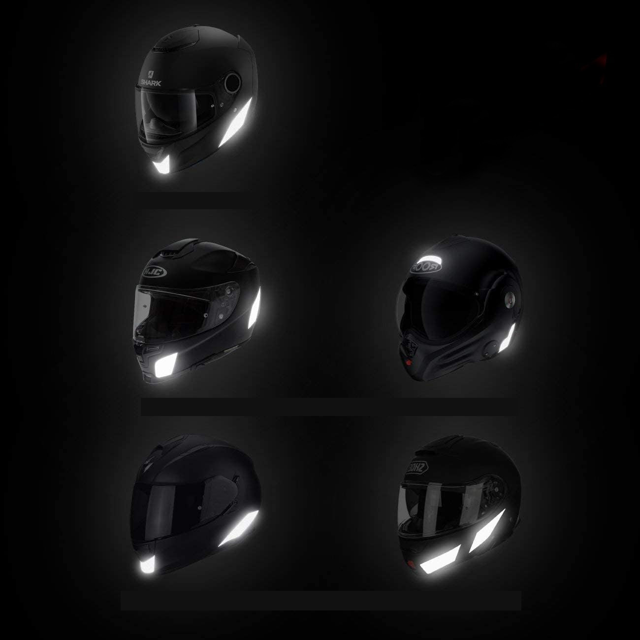 Amazon Kit de pegatinas reflectantes para cascos de motocicleta de alta visibilidad diseño de resistencia fuerte pegatinas reflectantes
