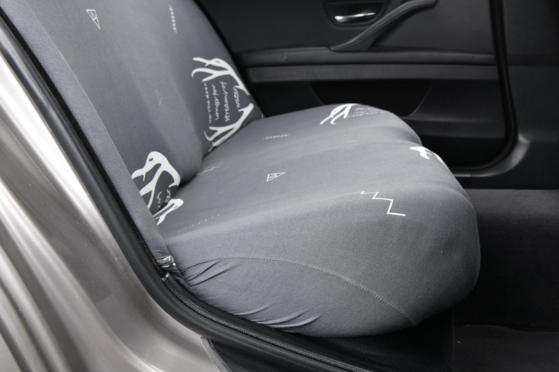 Car rear seat cover set with elastic backrest cover, cushion cover, fabric anti-slip thin model, universal for all seasons