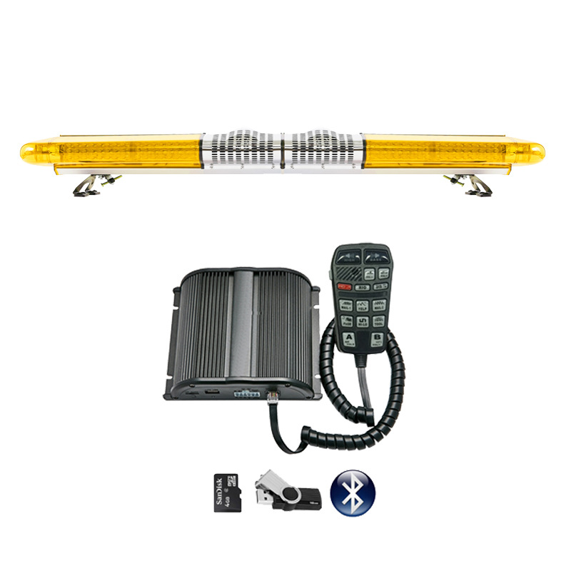 LED long row warning light 1.4m strobe light car roof flash light + dual speakers + Bluetooth MP3 siren 285R9