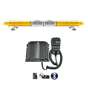 LED long row warning light 1.4m strobe light car roof flash light + dual speakers + Bluetooth MP3 siren 285R9