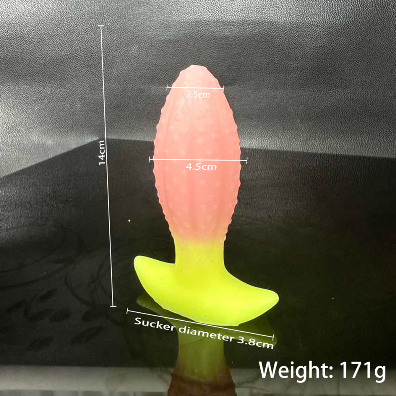 Jiuai Pineapple Anal Plug, Small Liquid Silicone, Colourful Alternative Adult Toy — detail image 8