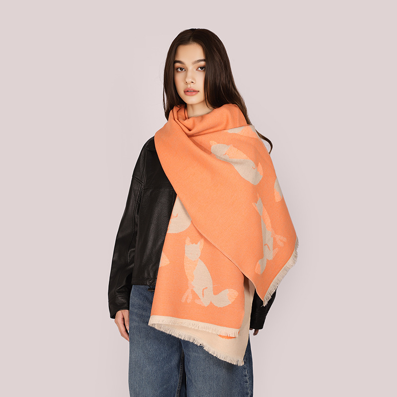 Otoño y invierno en Europa y América, moda de doble cara caliente bufandas de cachemira, bufandas de cachemira de aire acondicionado de mujer, bufandas de cachemira