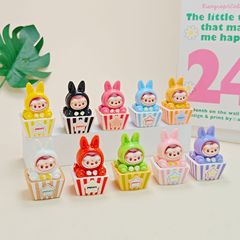 新しいポップコーンバニー diy ジュエリーアクセサリー漫画ブラインドバッグブラインドボックス小さなかわいい樹脂デスクトップ小さな白ワイン