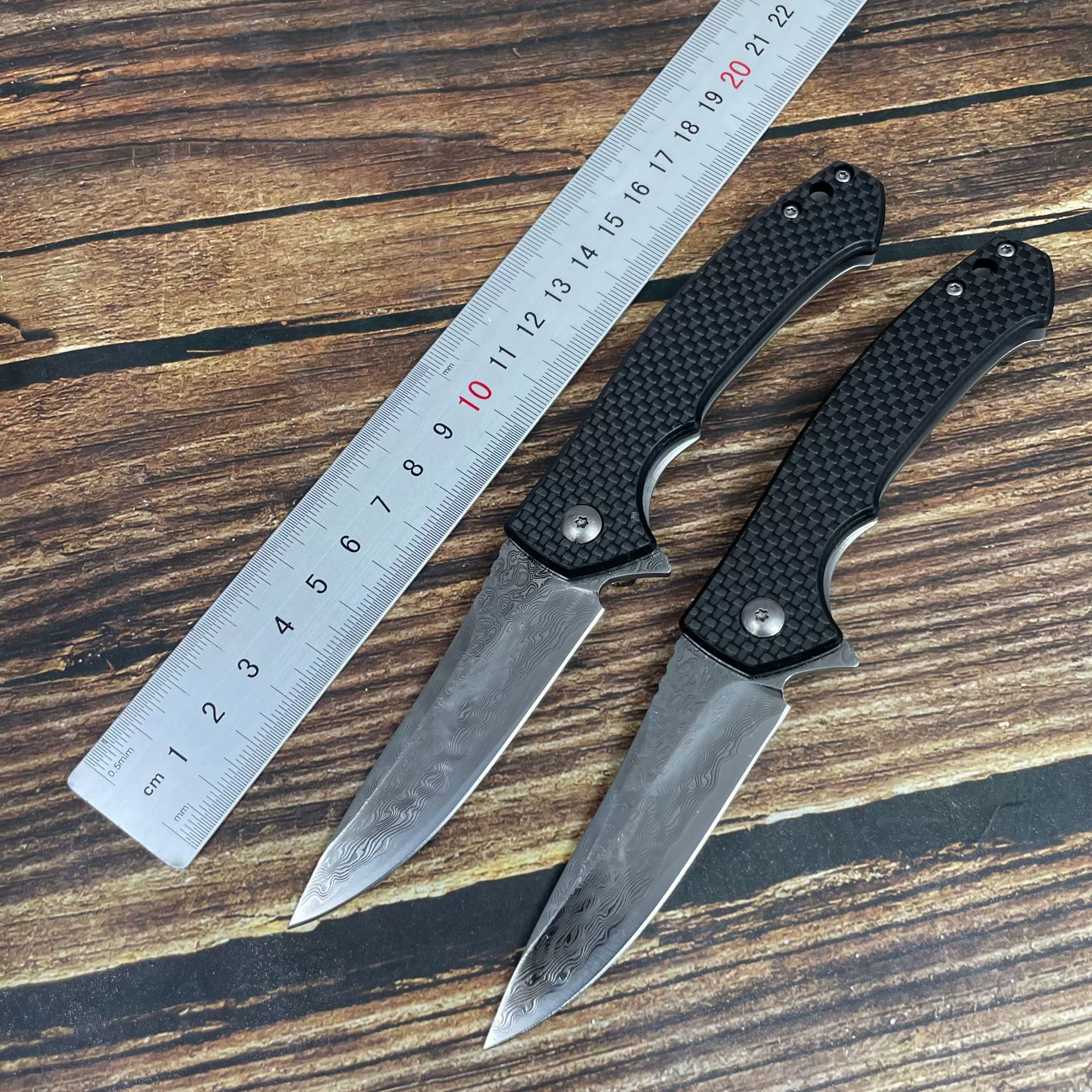 Кросс-партнерский горячий продаж ZT0450 складной нож карбоновая рукоять дамасская сталь острый складной нож EDC карманный нож