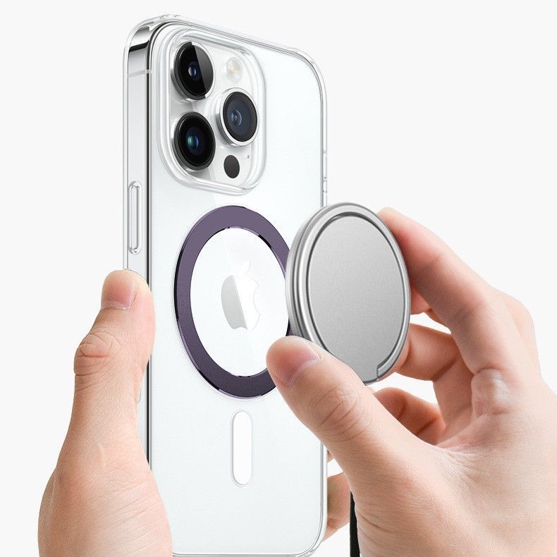 Magsafe aplicable teléfono móvil película magnética cargador inalámbrico pegatinas ronda carga pegatinas iPhone15 metal magnético
