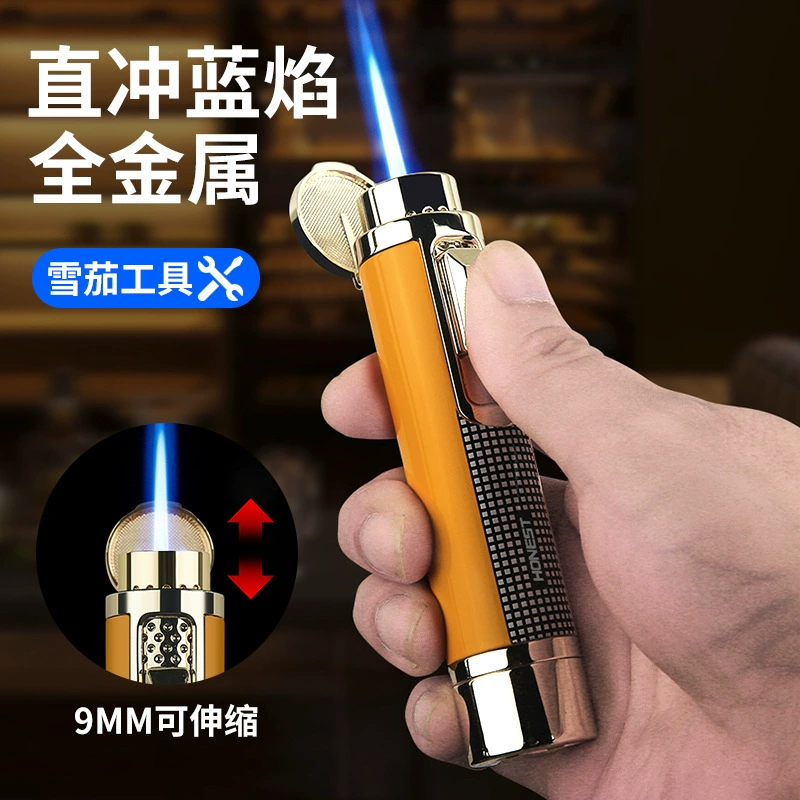 Ветрозащитная зажигалка Baicheng Jianchuan с прямым зажиганием, надувная зажигалка для сигар, креативный распылитель для наружного применения, персонализированная металлическая зажигалка