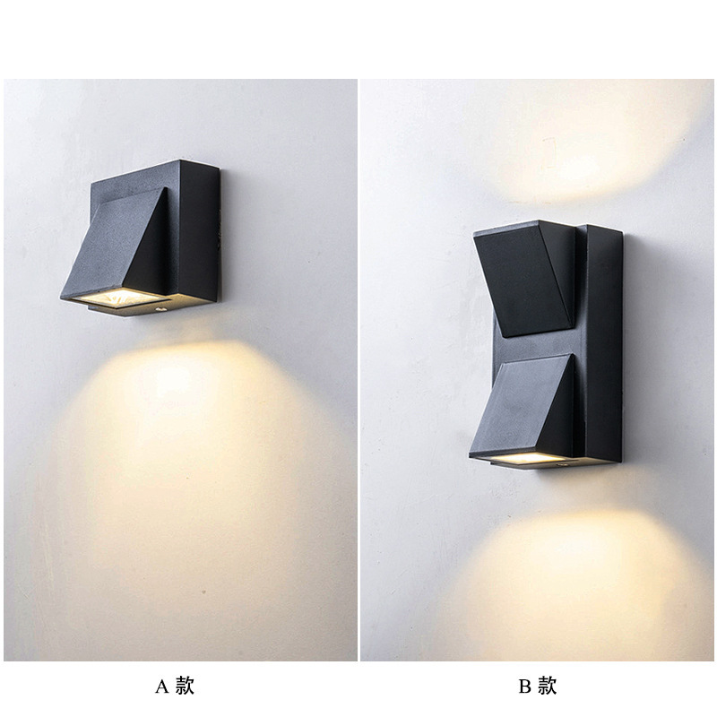 Lámpara de pared de plástico ABS para interiores y exteriores, lámpara de pared para escaleras, lámpara de pared doble K, lámpara de pared individual K, lámpara LED para escaleras, lámpara LED retro