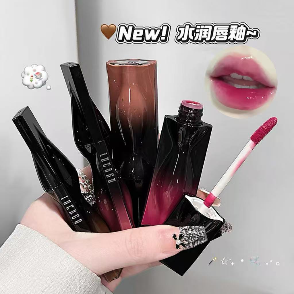 Luckgo Interstellar Universe Mirror Lip Glaze Whitening Water Gloss Pure Desire Student Party Natural Affordable Lipstick Domestic Makeup