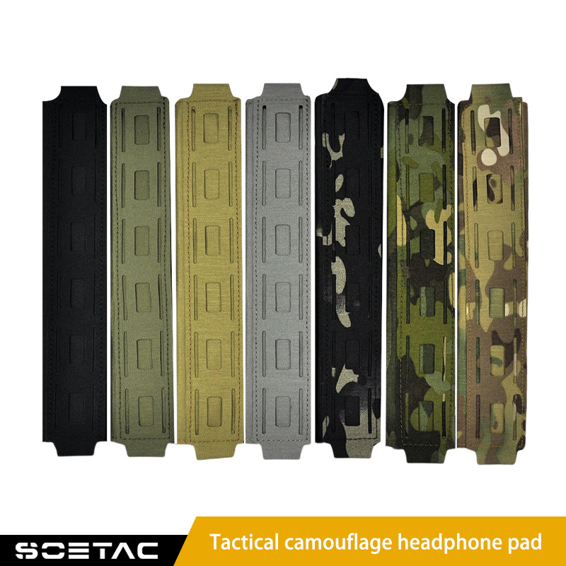 Ventilador militar montado en la cabeza al aire libre intercomunicador auriculares cubierta protectora universal auricular haz táctico láser molle vaina