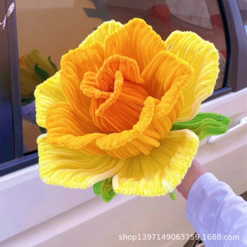超大巨型玫瑰扭扭棒花束手工diy编织材料包成品母亲情人节520礼物|undefined