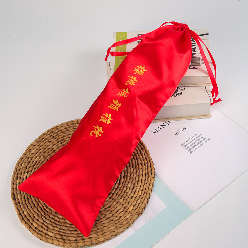 防尘红色帆布袋款三脚架户外自拍杆收纳束口布袋子 厂家批发