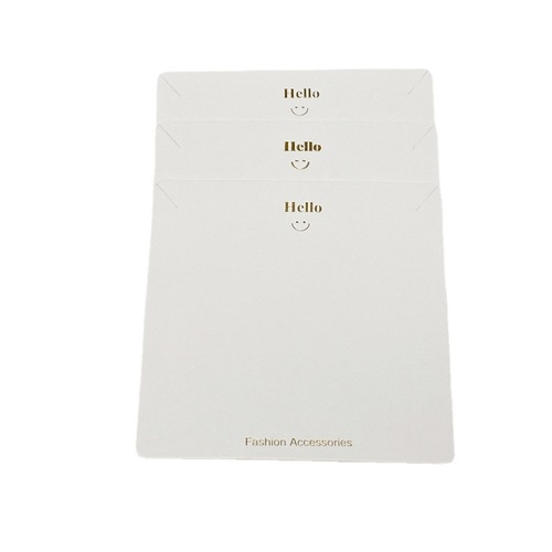 Smile8*8cm笑脸LOGO烫金工艺项链卡纸韩版耳环卡片饰品包装卡