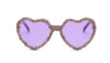 Lens, fashionable sunglasses heart-shaped, cat's eye, gradient