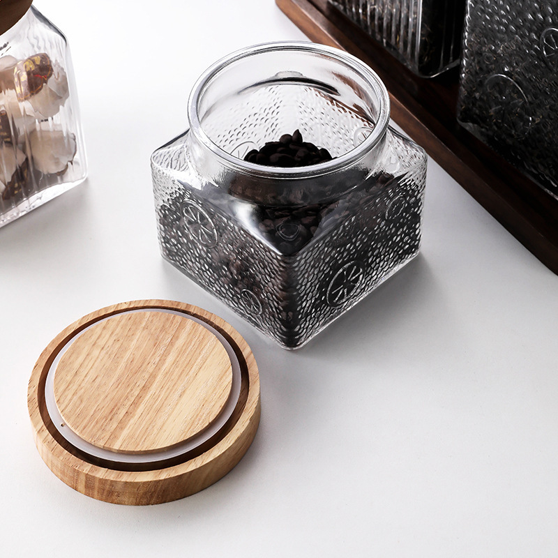 Tarro Hermético de Vidrio Transparente, Grado Alimenticio, para Té y Alimentos