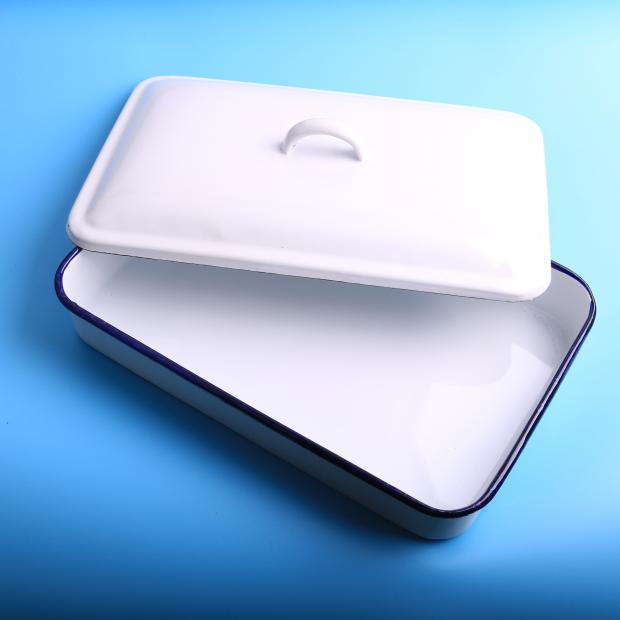 白色加厚搪瓷方盘 搪瓷托盘消毒盘化学搪瓷盘 实验室托盘 器械盘